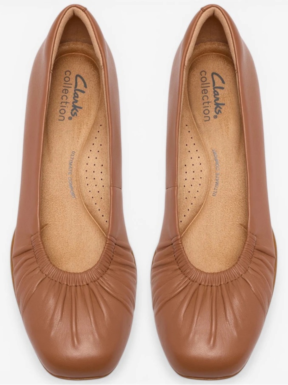 Clarks Jazmynn Lo Slip On Flats Tan Leather 8.5